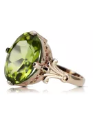 Ring Yellow Peridot Original Vintage 14K Rose Gold Vintage style vrc369r