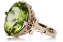 Vintage Schmuck Ring Gelber Peridot Originales Vintage-Roségold aus 14 Karat vrc369r