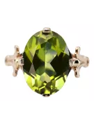 Original vintage din aur roz de 14k Peridot galben Inel Vintage Craft  vrc369r