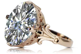 Prsten Vintage Zirkonií Originální Vintage 14k z růžového zlata vrc369r