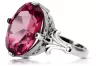 Ring Ruby Sterling silver 925 Vintage style vrc369s