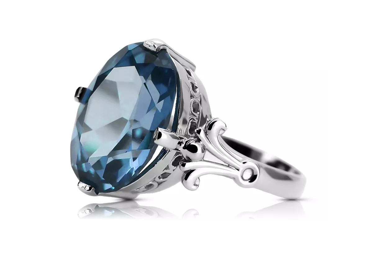 Vintage Ring Aquamarine Sterling silver 925 vrc369s Vintage Ring Aquamarine Sterling silver 925 vrc369s