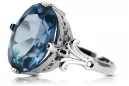 Vintage Ring Aquamarine Sterling silver 925 vrc369s