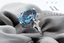 Vintage Ring Aquamarine Sterling silver 925 vrc369s