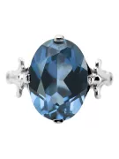Vintage Ring Aquamarine Sterling silver 925 vrc369s