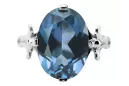 Vintage Ring Aquamarine Sterling silver 925 vrc369s