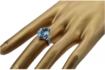 Vintage Ring Aquamarine Sterling silver 925 vrc369s