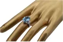 Vintage Ring Aquamarine Sterling silver 925 vrc369s