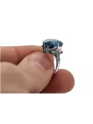 Vintage Ring Aquamarine Sterling silver 925 vrc369s