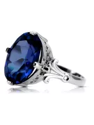 Sapphire Sterling silver 925 Ring Vintage style vrc369s