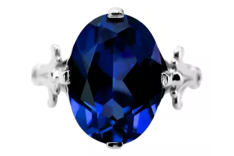 Sapphire Sterling silver 925 Ring Vintage style vrc369s