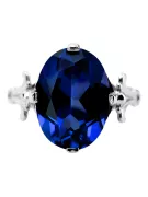 Sapphire Sterling silver 925 Ring Vintage style vrc369s