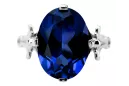 Sapphire Sterling silver 925 Ring Vintage style vrc369s