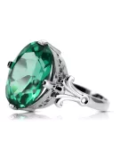Emerald Sterling silver 925 Ring Vintage style vrc369s