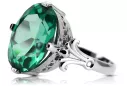 Emerald Sterling silver 925 Ring Vintage style vrc369s