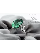 Emerald Sterling silver 925 Ring Vintage style vrc369s
