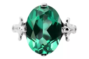 Anillo Joyería vintage Esmeralda Plata de ley 925 vrc369s