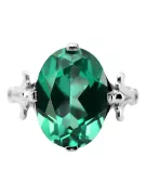 Emerald Sterling silver 925 Ring Vintage style vrc369s