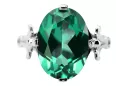 Emerald Sterling silver 925 Ring Vintage style vrc369s
