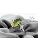 Lira sterlină de argint 925 Peridot galben Inel Stil Vintage vrc369s