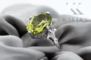 Peridoto amarillo Plata de ley 925 Anillo Vintage vrc369s