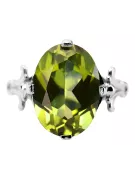 Lira sterlină de argint 925 Peridot galben Inel Stil Vintage vrc369s