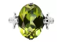 Peridoto amarillo Plata de ley 925 Anillo Vintage vrc369s