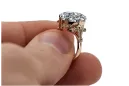 Ring Zircon Sterling silver rose gold plated Vintage craft vrc369rp