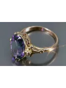 Anneau Alexandrite Argent sterling plaqué or rose Artisanat vintage vrc369rp