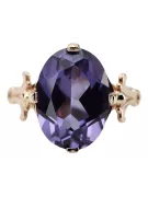 Anneau Alexandrite Argent sterling plaqué or rose Artisanat vintage vrc369rp