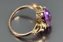 Anneau Alexandrite Argent sterling plaqué or rose Artisanat vintage vrc369rp