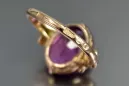 Anneau Alexandrite Argent sterling plaqué or rose Artisanat vintage vrc369rp