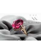 Estilo vintage Anillo Rubí Plata de ley chapada en oro rosa vrc369rp