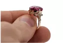 Estilo vintage Anillo Rubí Plata de ley chapada en oro rosa vrc369rp