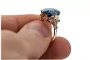 Ring Vintage Jewlery Aquamarine Sterling silver rose gold plated vrc369rp