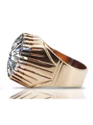 Сребро 925 розово позлатен пръстен с циркон vrc048rp Руски съветски ретро стил бижута