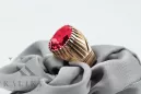 Пръстен Рубин Стерлинг сребро розово злато облицоване vrc048rp Руски съветски бижута винтаж стил