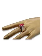 Кольцо из стерлингового серебра с рубином, покрытие розовым золотом vrc048rp, русские советские украшения в винтажном стиле