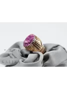 Ring Amethyst Sterling argent rose or plaqué vrc048rp Russe Vintage style bijoux