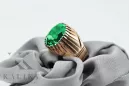 Кольцо из стерлингового серебра с покрытием из розового золота и изумруда vrc048rp, русский советский винтажный ювелирный стиль