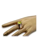 Peridot jaune Sterling argent rose or plaqué Ring vrc048rp Russe Bijoux vintage