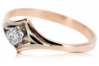 Циркон Оригінальне вінтажне рожеве золото 14 карат Каблучка Вінтаж вироби vrc351r