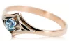 Aquamarine Original Vintage 14K Rose Gold Ring Vintage vrc351r