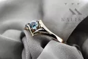 Originalus Vintage 14k rožinio aukso Aquamarine žiedas Vintage vrc351r