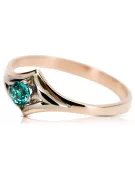 Vintage craft Ring Emerald Original Vintage 14K Rose Gold vrc351r