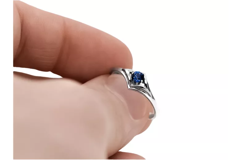 Sapphire Sterling silver 925 Ring Vintage style vrc351s