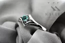 Smaragd Sterling Silber 925 Ring Vintage Stil vrc351s