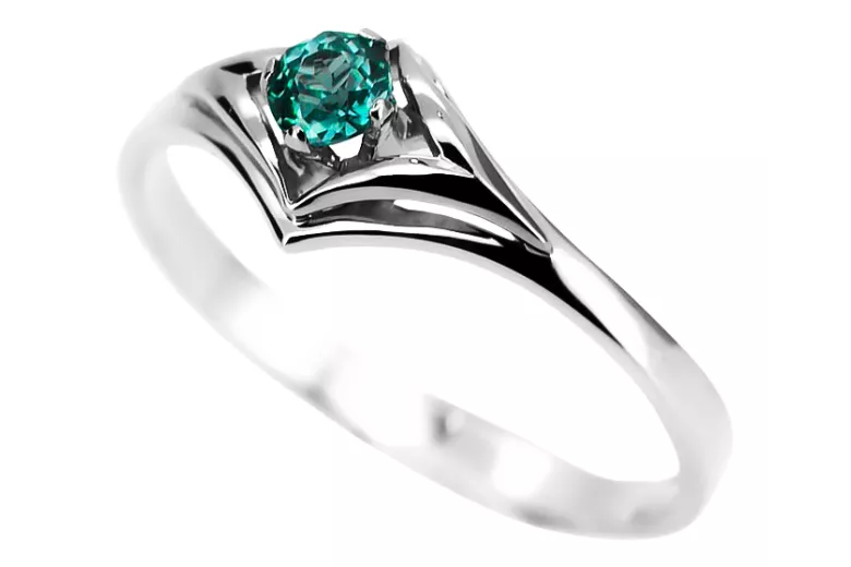 Smaragd Sterling Silber 925 Ring Vintage Stil vrc351s