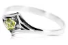 Yellow Peridot Sterling silver 925 Ring Vintage craft vrc351s