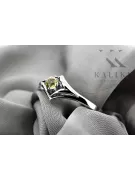 Yellow Peridot Sterling silver 925 Ring Vintage craft vrc351s
